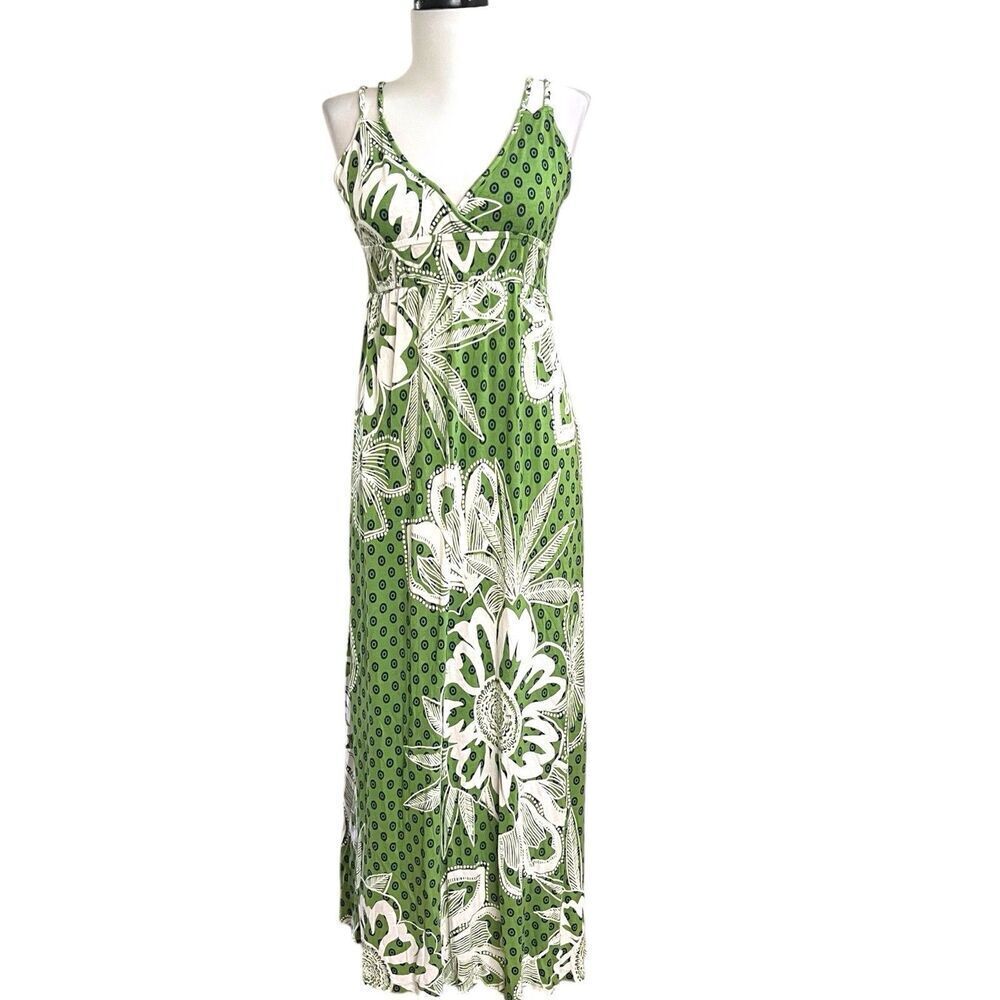 Old Navy Y2K Babydoll Floral Maxi Dress Smal Green - Picture 3 of 14